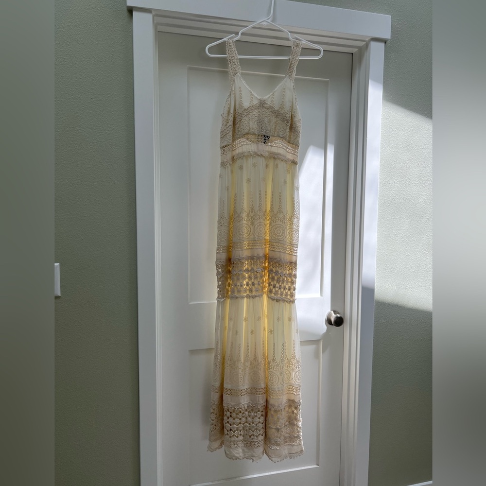 Ranna Gill Ivory Crochet Dress
